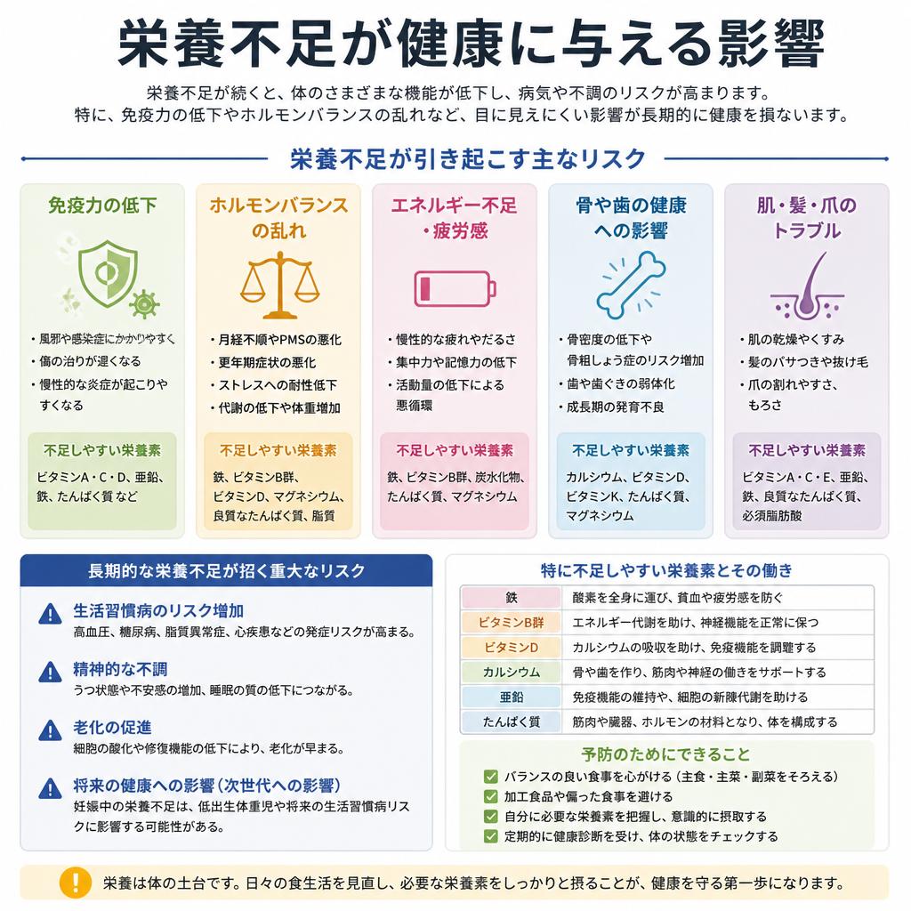 栄養不足タイプが引き起こす健康への影響