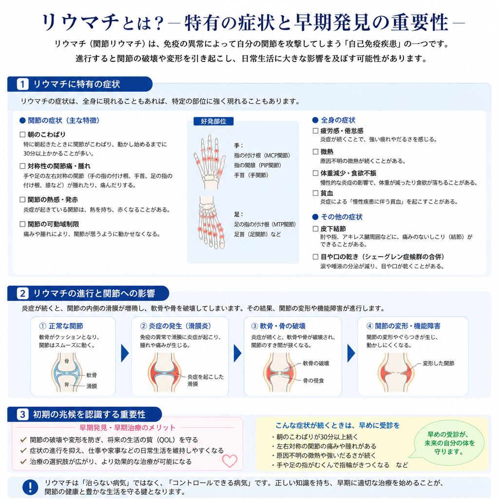 リウマチの主な症状