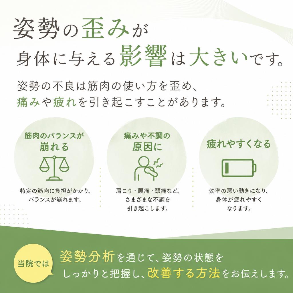 姿勢の歪みがもたらす影響