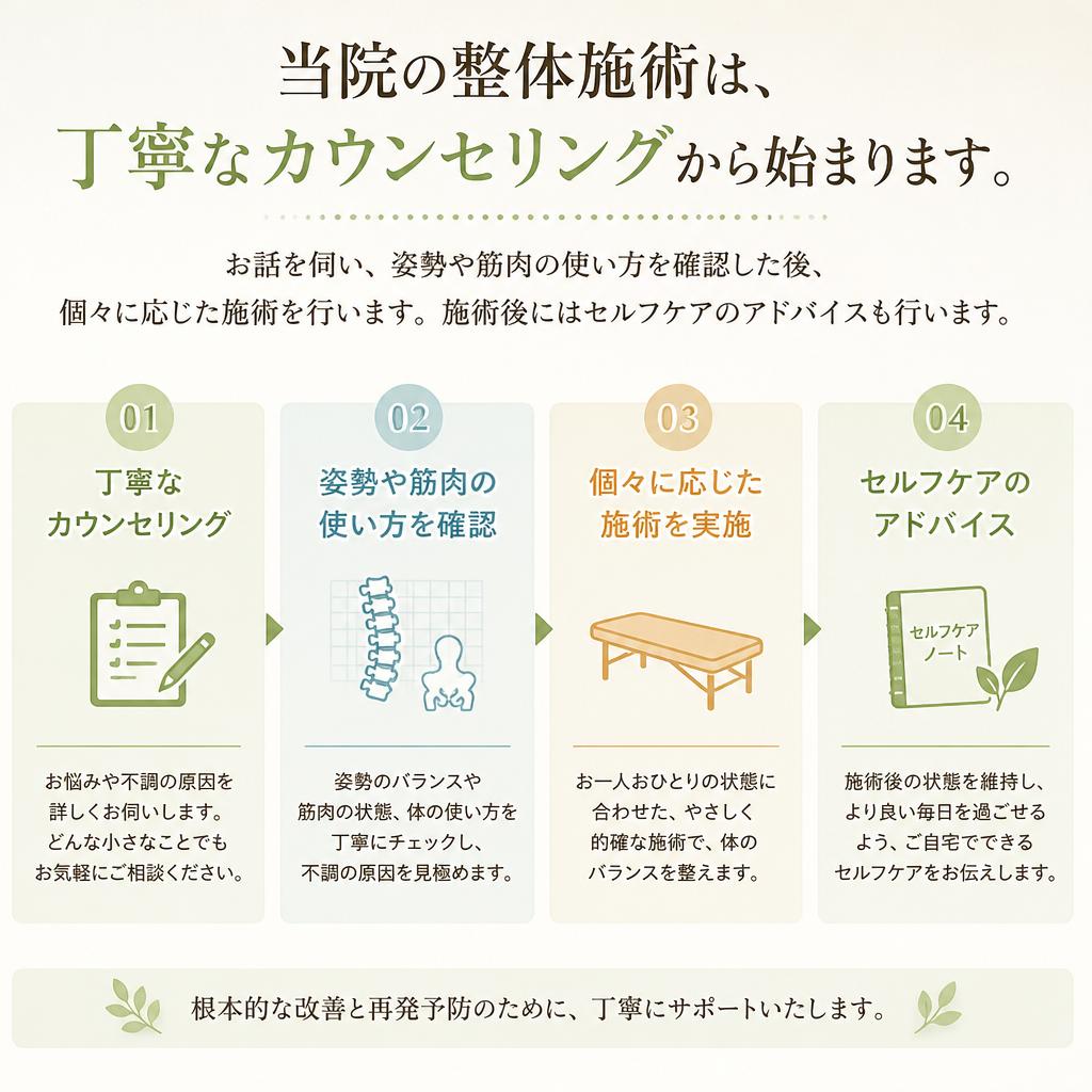 整体施術の流れ