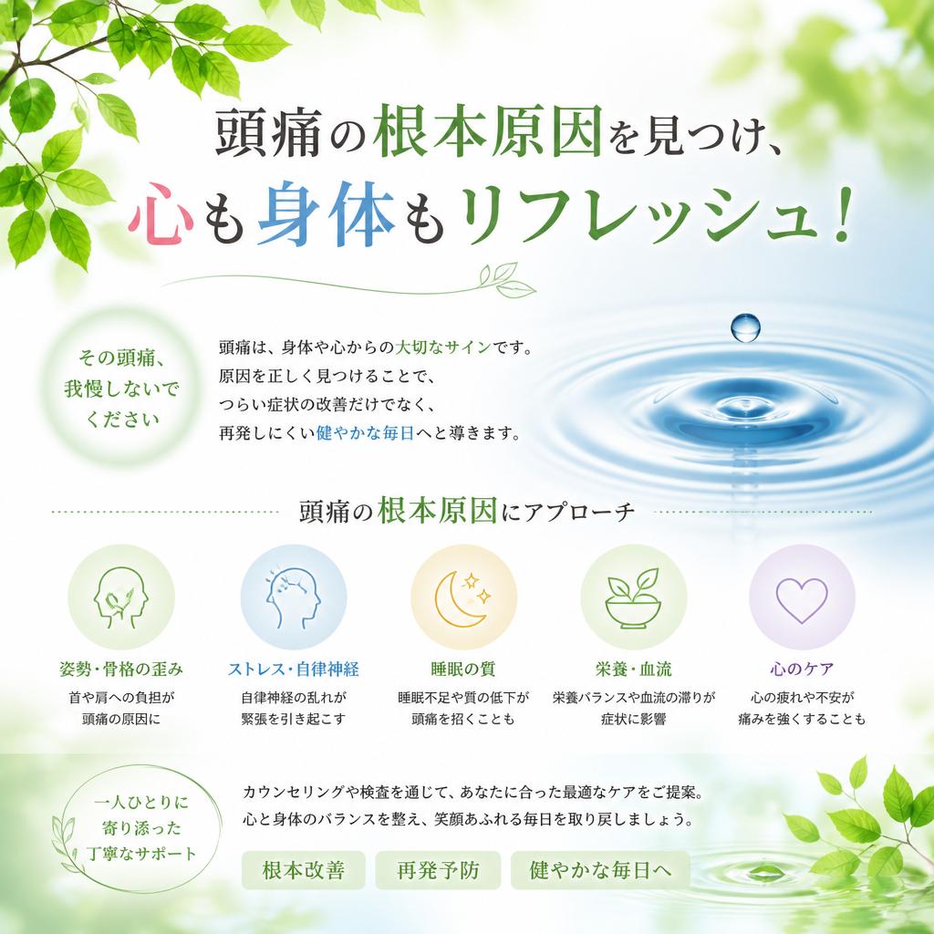 精神的ストレスが頭痛を招く|茨城県ひたちなか市で整体ならBody Make Salute