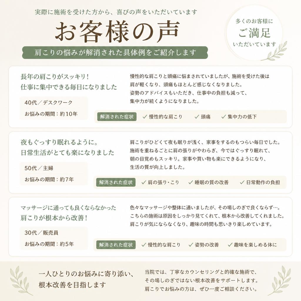 体験者の声