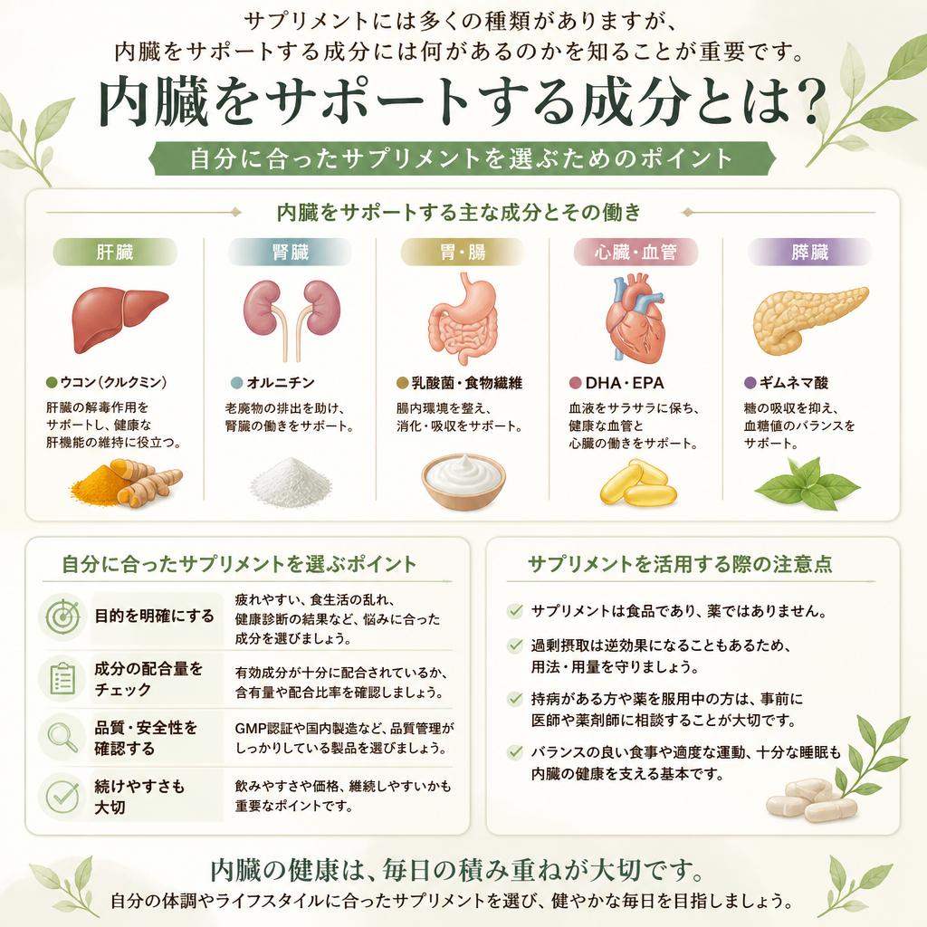 サプリメントの種類と選び方