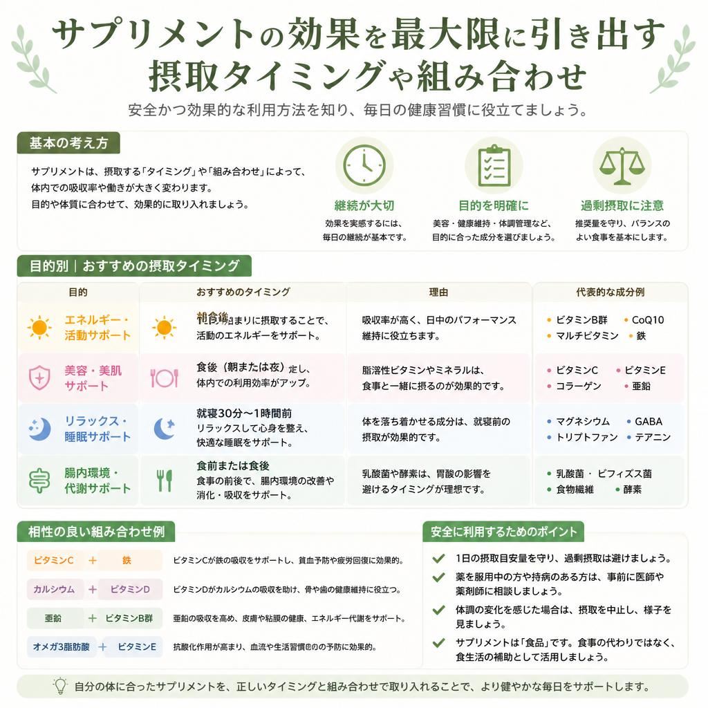 正しいサプリメントの摂取方法