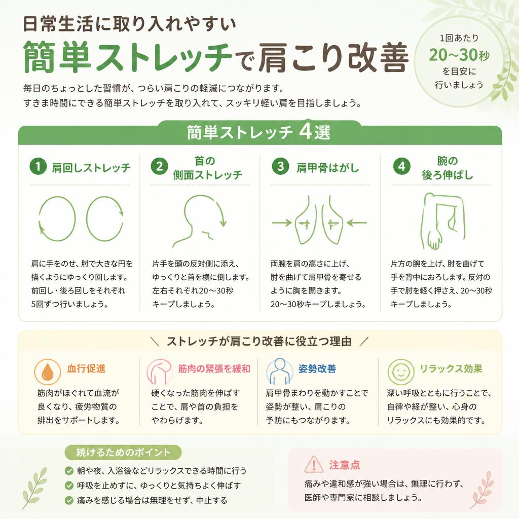 ストレッチと肩こり解消