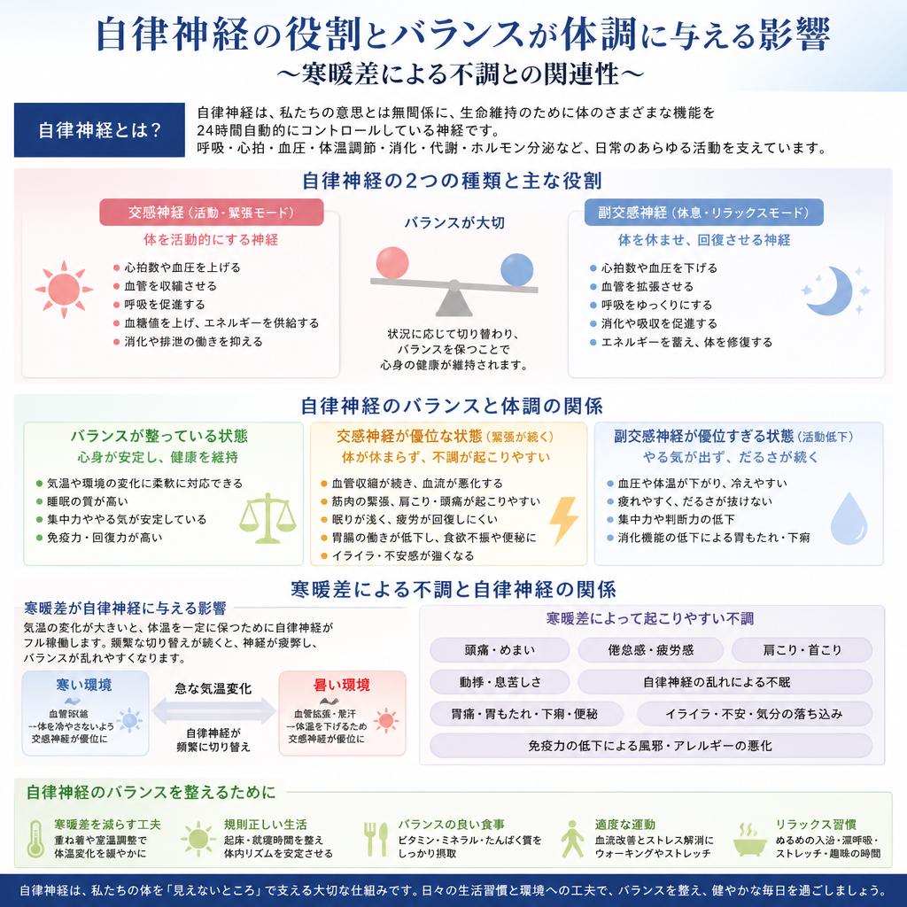 2. 自律神経と体調の関係