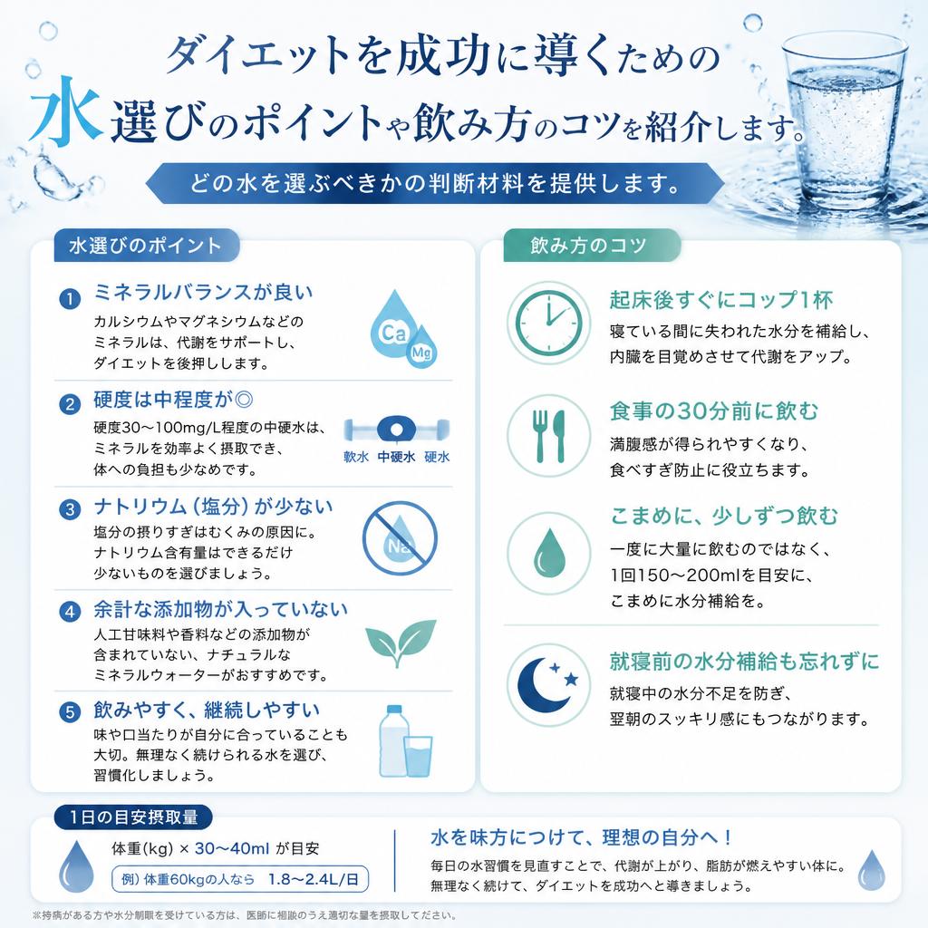 4. ダイエット成功のための正しい水の選び方