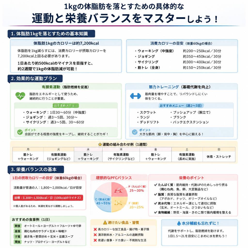 1㎏の体脂肪を落とすための方法|茨城県ひたちなか市で整体ならBody Make Salute