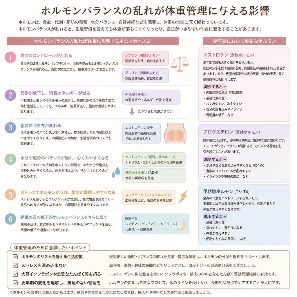 ホルモンバランスと体重管理の関係