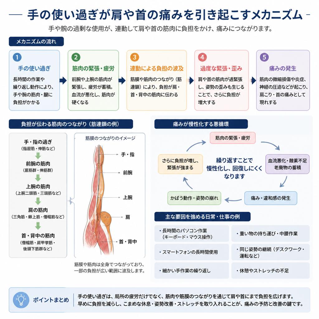 手の使い過ぎがもたらす影響