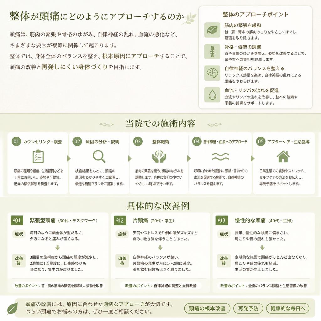 整体による頭痛改善アプローチ