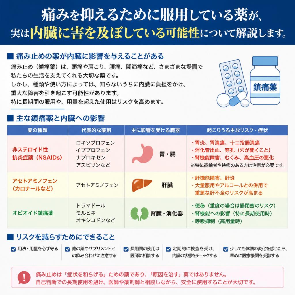 過度な服薬が引き起こす内臓への負担