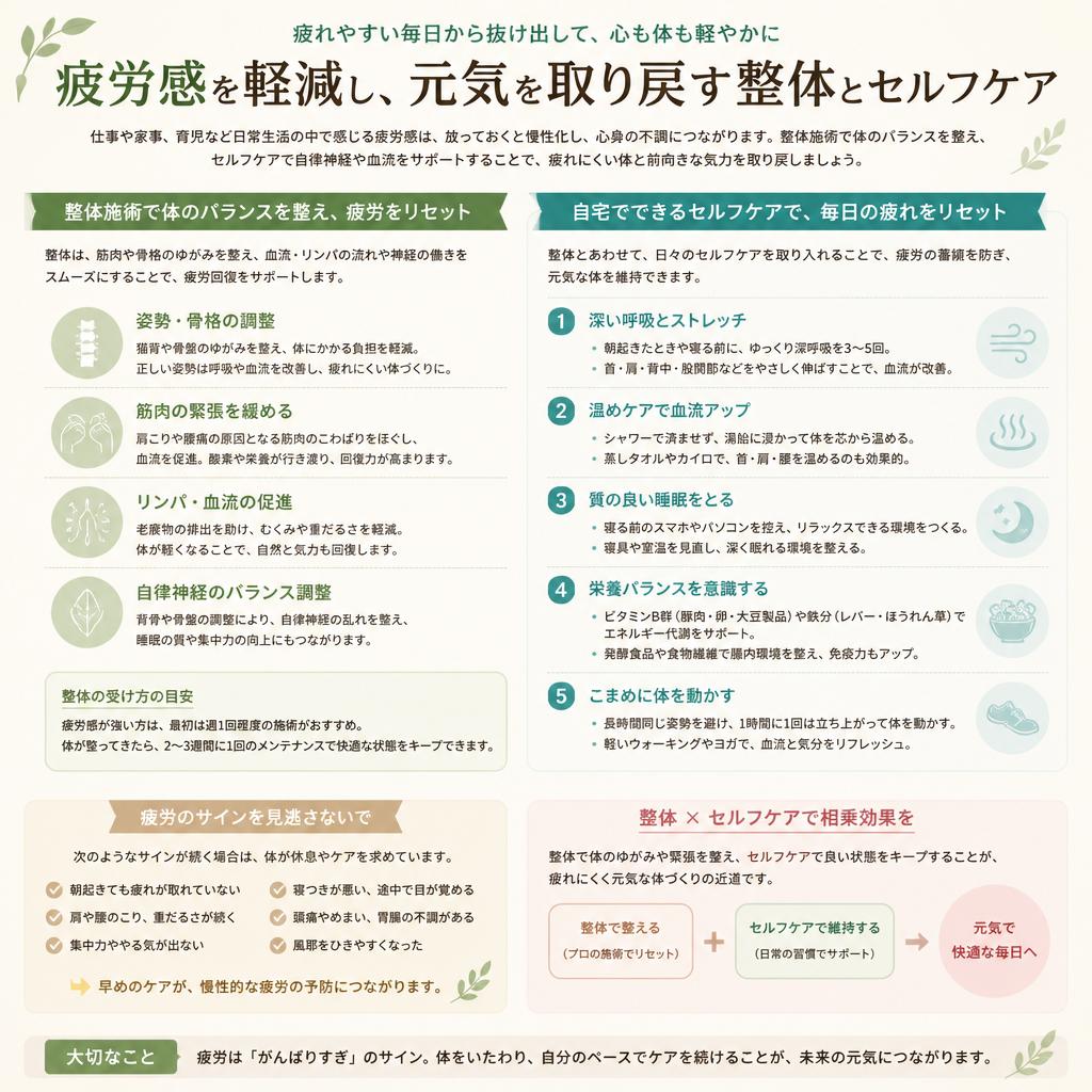 疲労回復のためのアプローチ