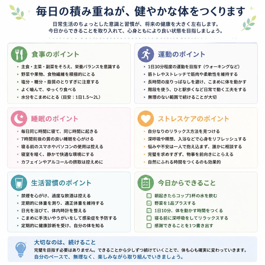日常生活における注意点