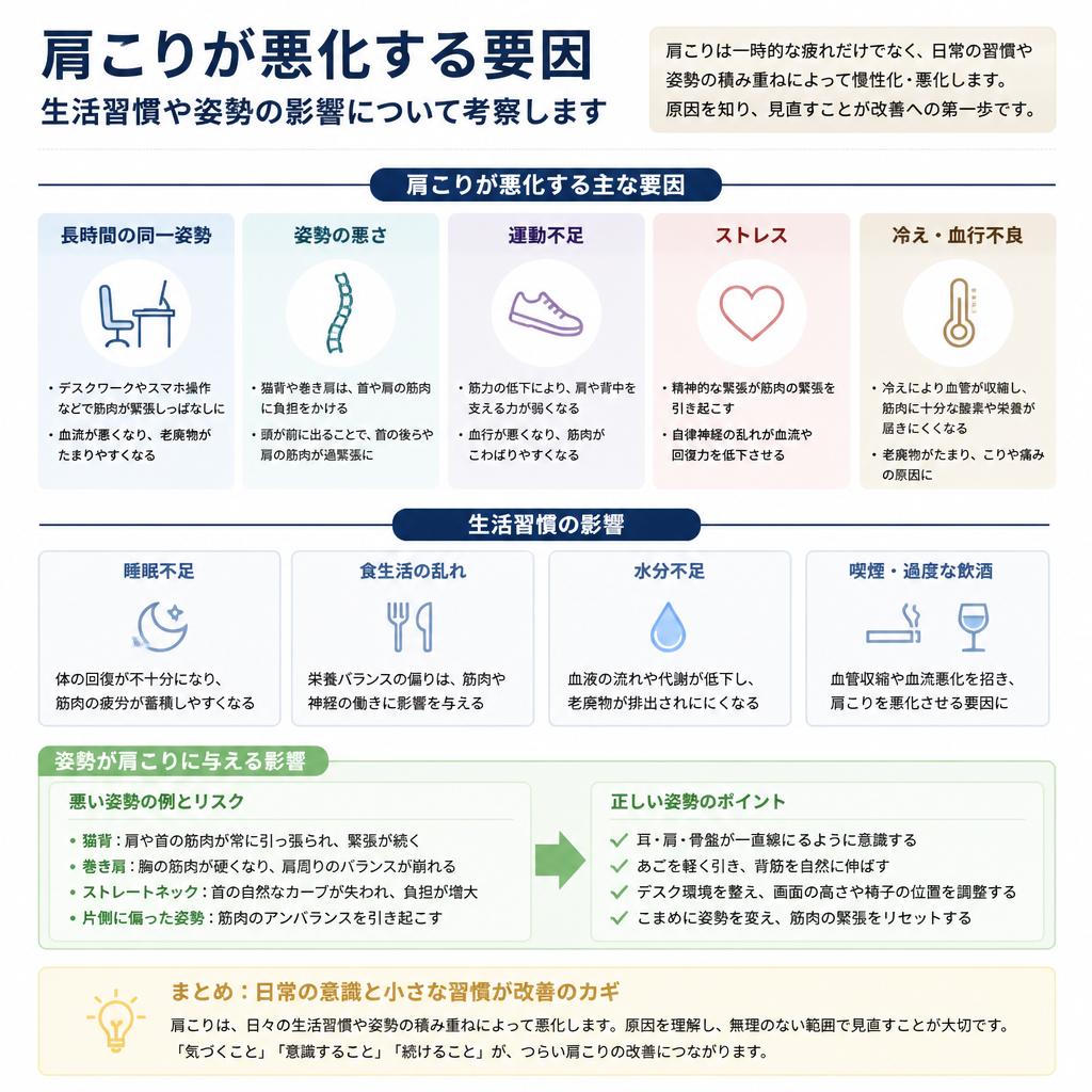2. 肩こりが重症化する原因