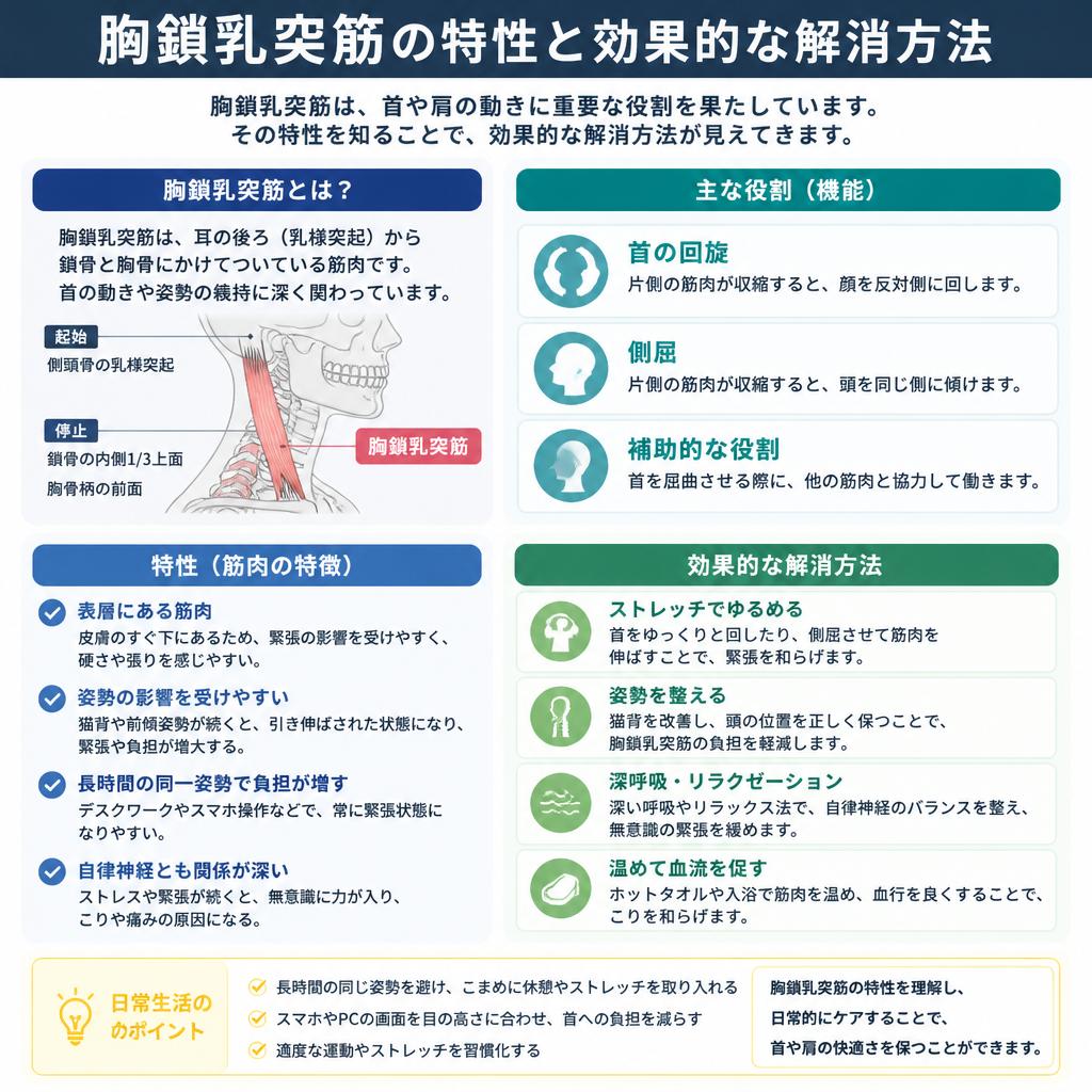 2. 胸鎖乳突筋の役割とは？
