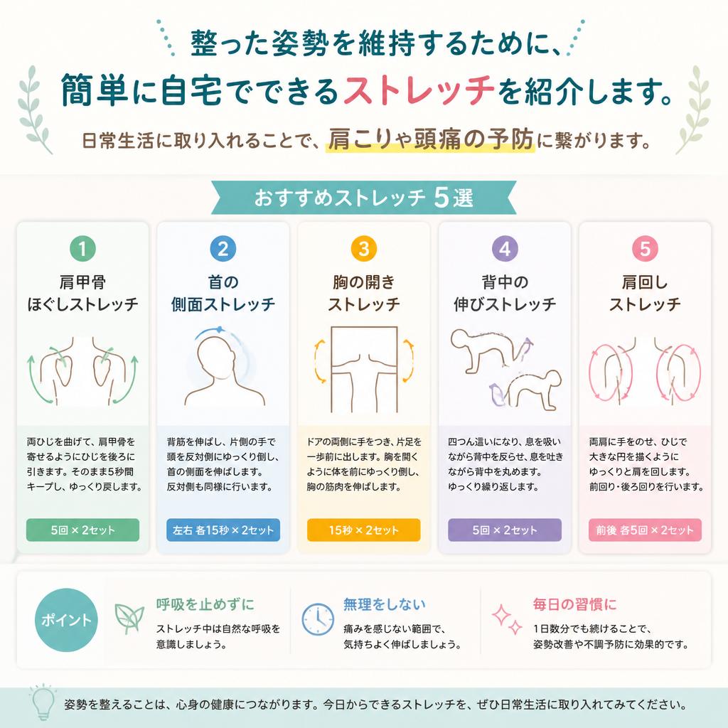 自宅でできる簡単ストレッチ