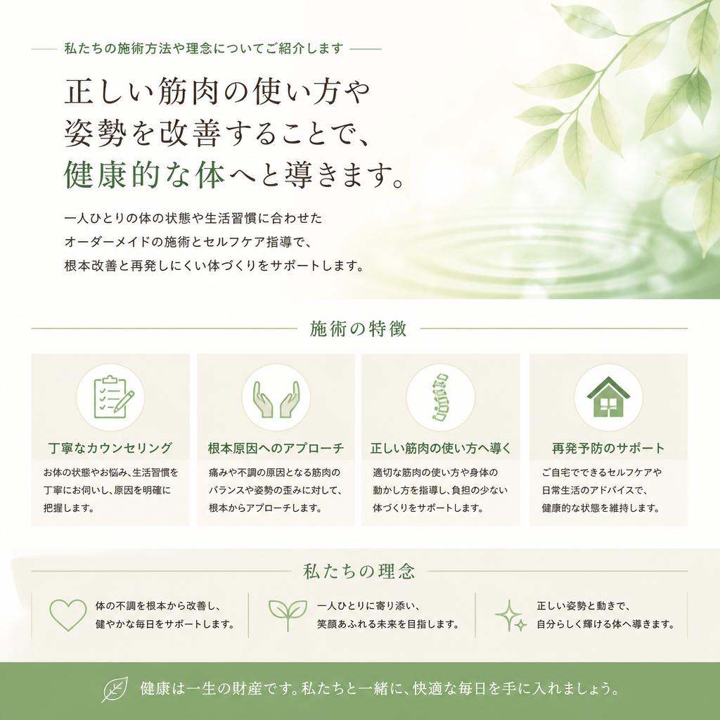 整体院「Body Make Salute」のアプローチ