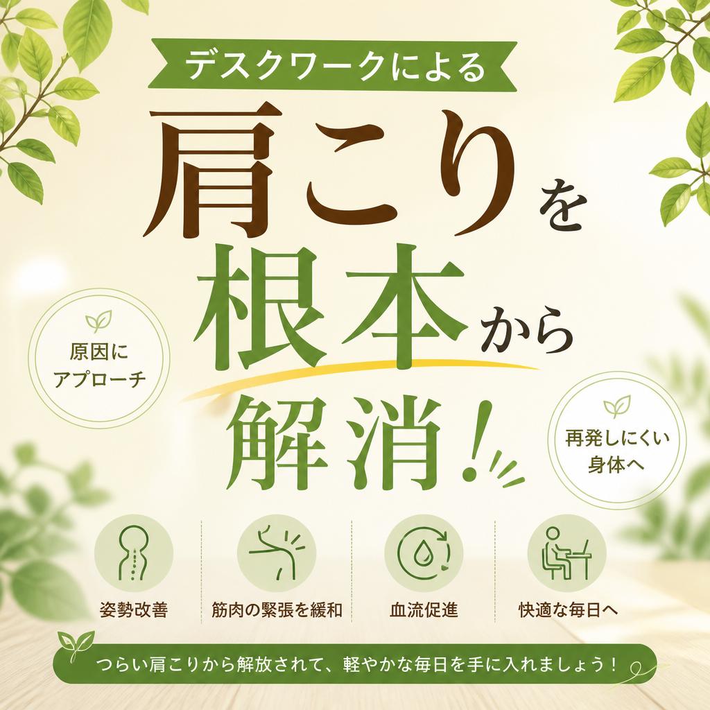 デスクワークによる肩こりの原因とは？|茨城県ひたちなか市で整体ならBody Make Salute