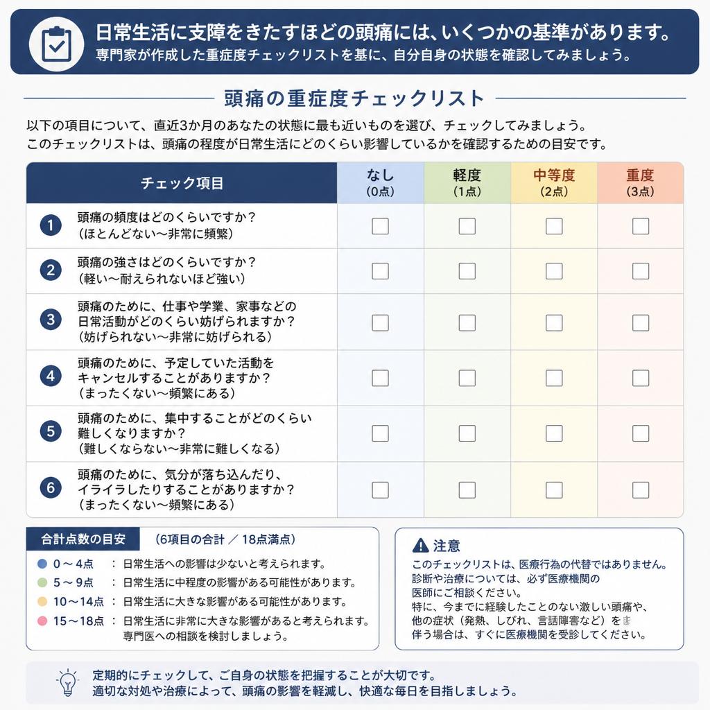 重症度チェックリスト