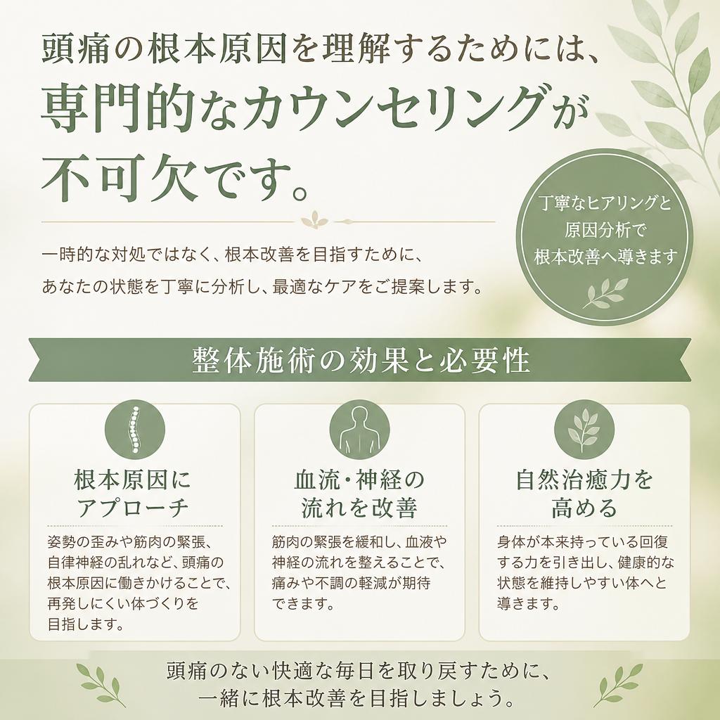 カウンセリングと施術の重要性