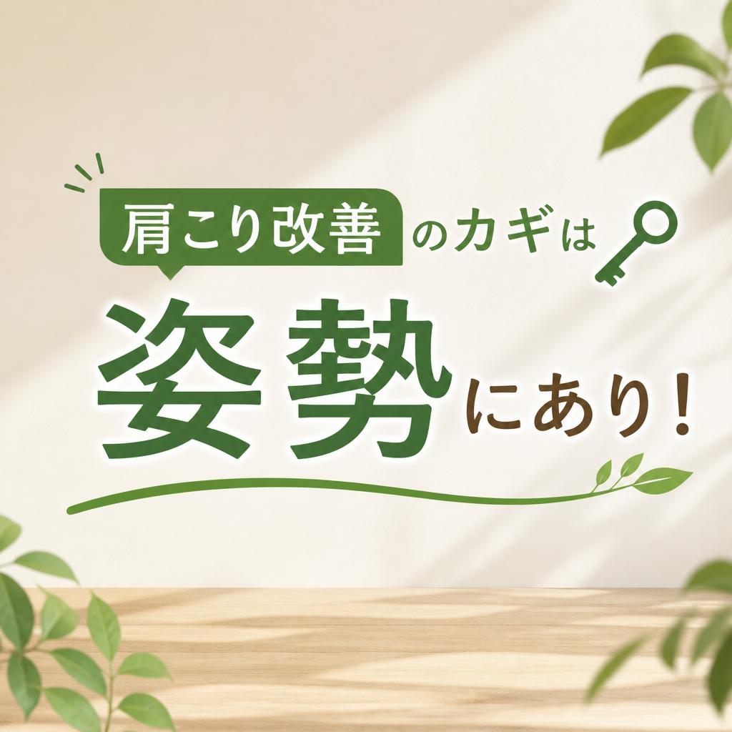 肩こり改善のカギは姿勢にあり！
