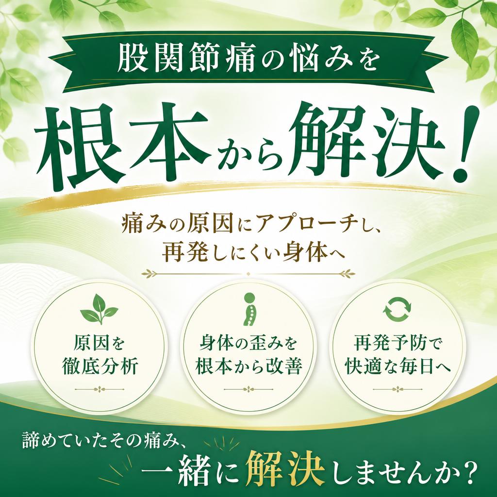 股関節痛の悩みを根本から解決！|茨城県ひたちなか市で整体ならBody Make Salute