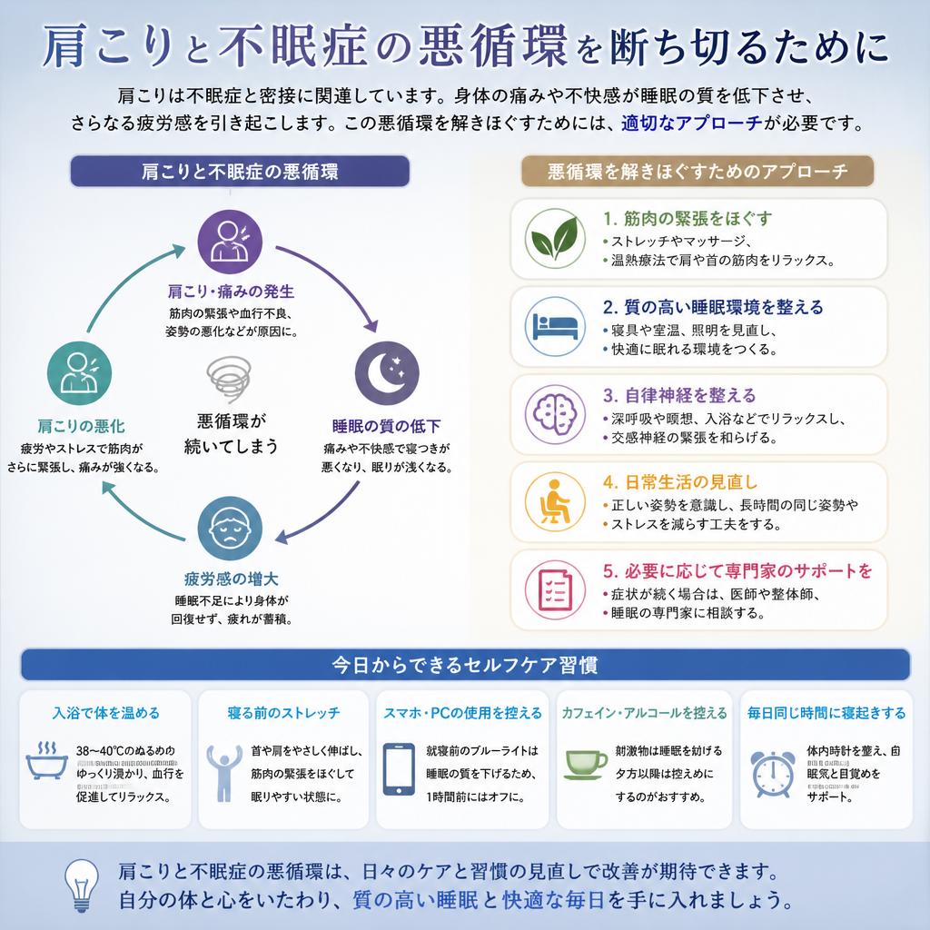 不眠症と肩こりの関係