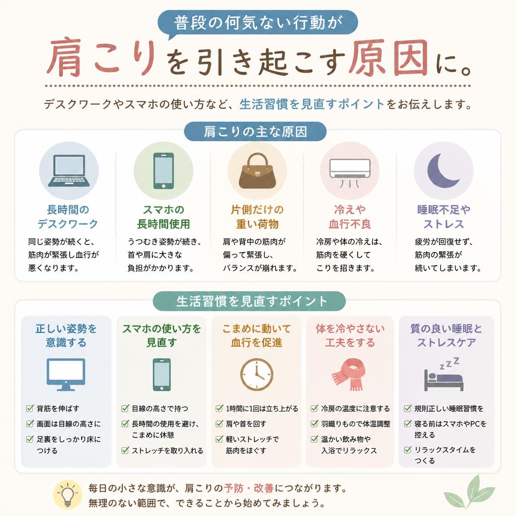 日常生活での習慣が影響