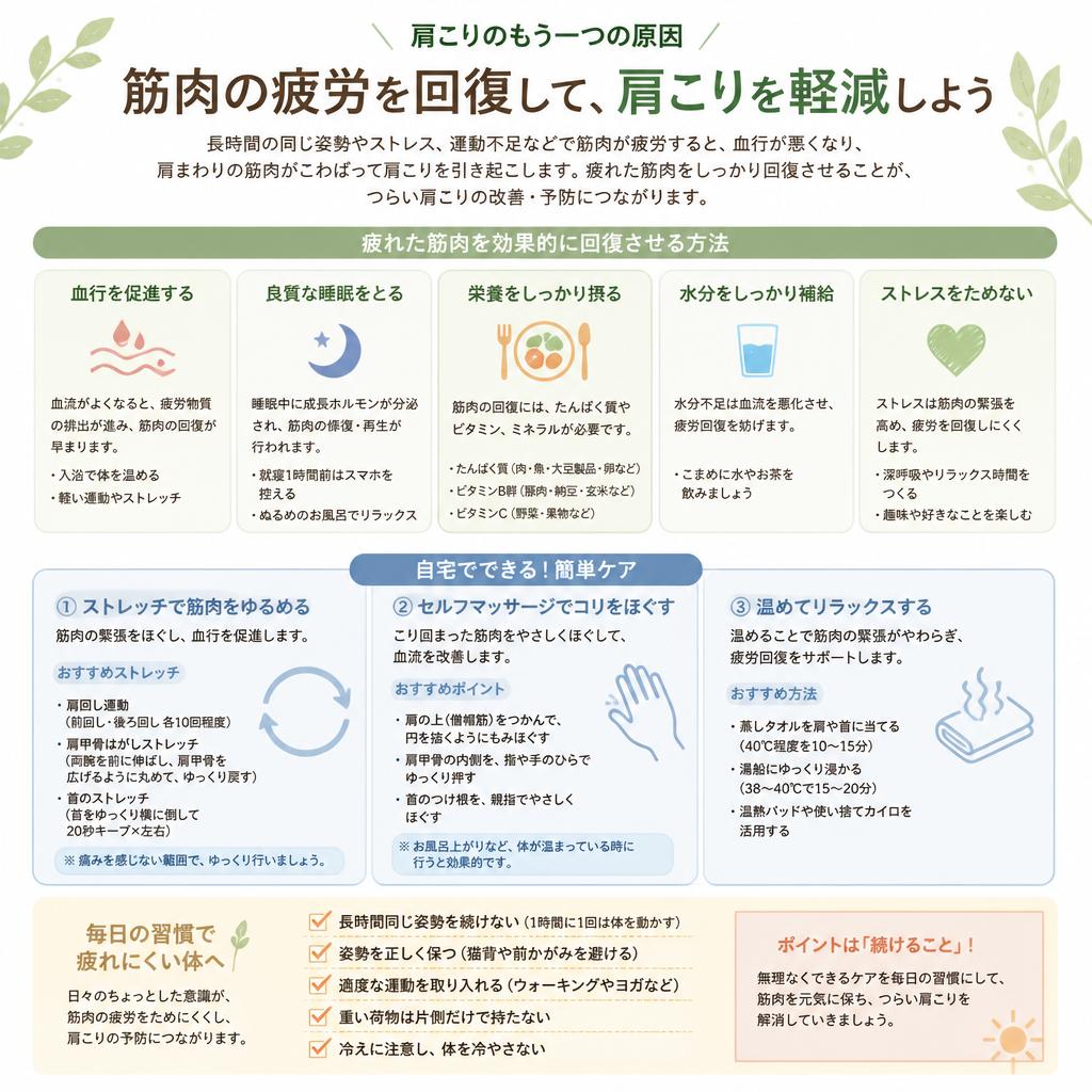 筋肉の疲労とその回復法