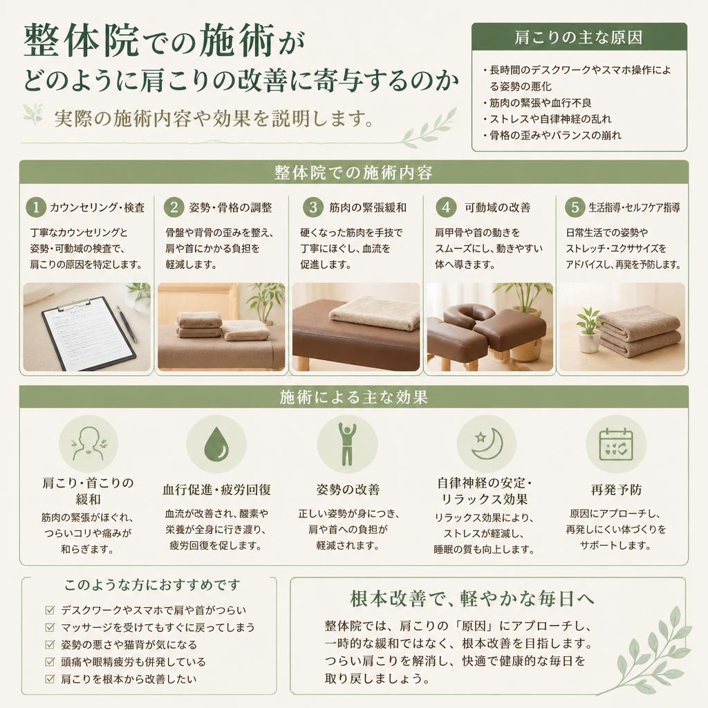 5. 整体施術が肩こりに与える効果